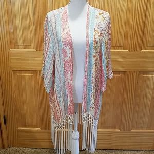 Fringed Lightweight Duster by Bellamie